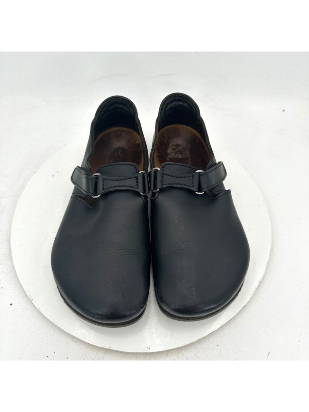 Birkenstock Black Leather Slip-On Loafers